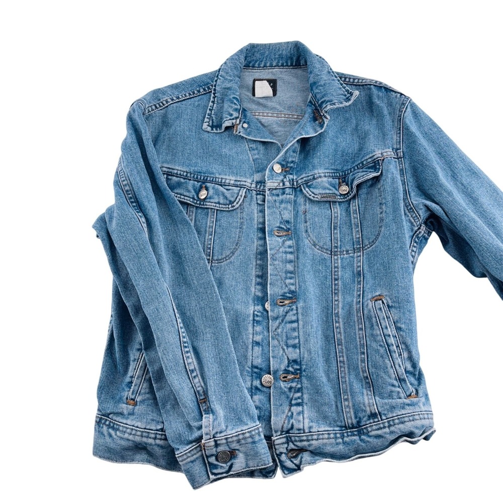 Lee Riveted Denim Jean Jacket Women's  Medium Classic‎ Blue